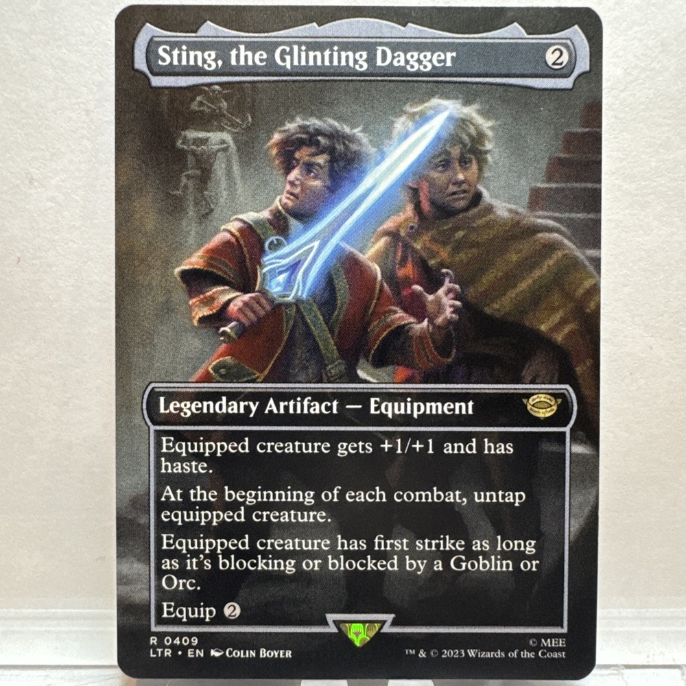MTG Sting the Glinting Dagger Borderless Lord of the Rings LTR 409 Rare Artifact